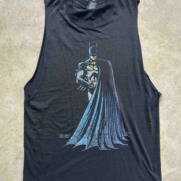 Rare Vintage Batman Muscle Single Stitch Tee-Shirt - Picture 1 of 10